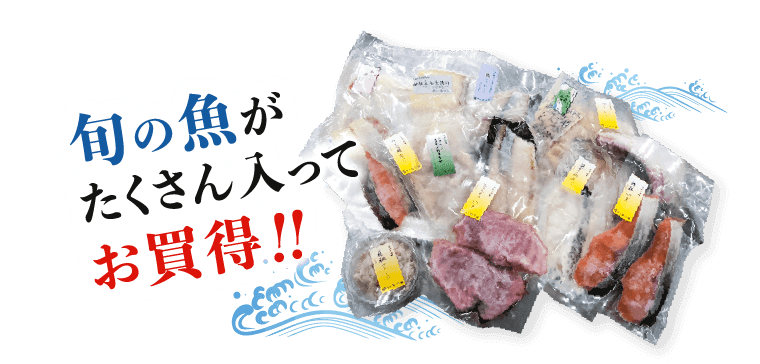旬の魚がたくさん入ってお買得!!